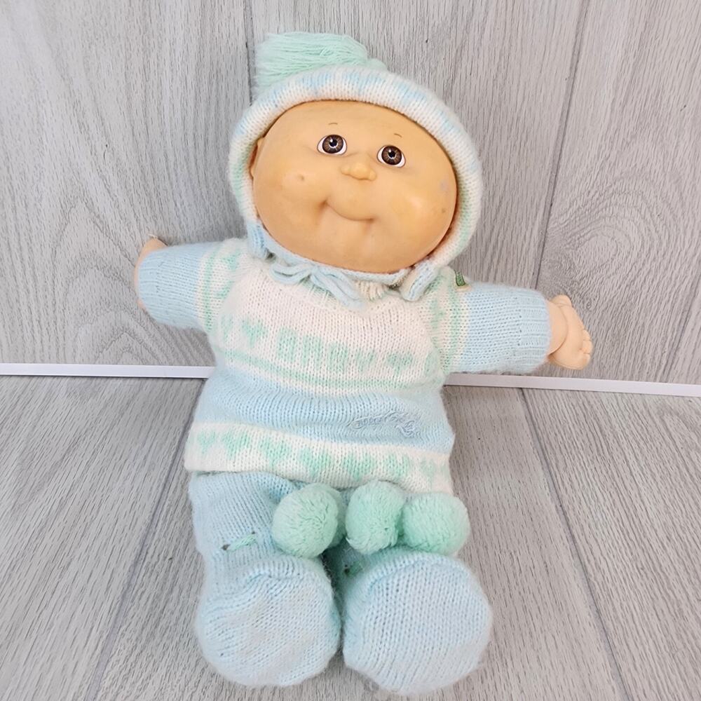 Vintage Cabbage Patch Kid Preemie Newborn Baby Boy Doll Bald 1990 First Addition